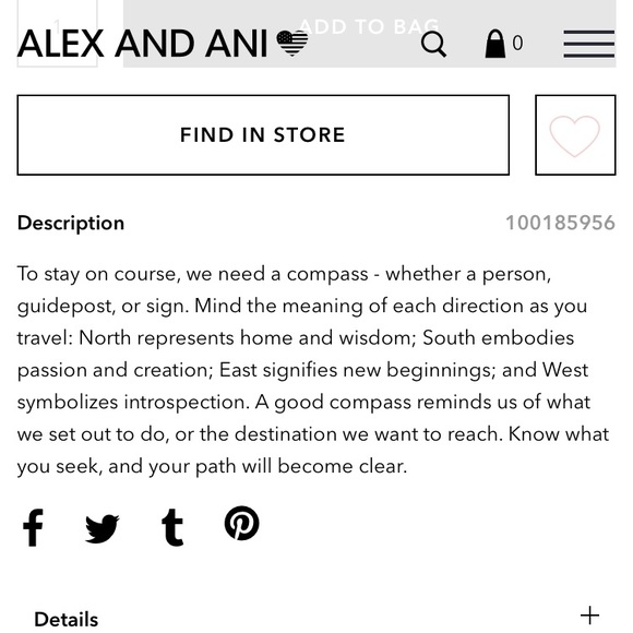 Alex and Ani Compass Charm Bracelette - Picture 8 of 8